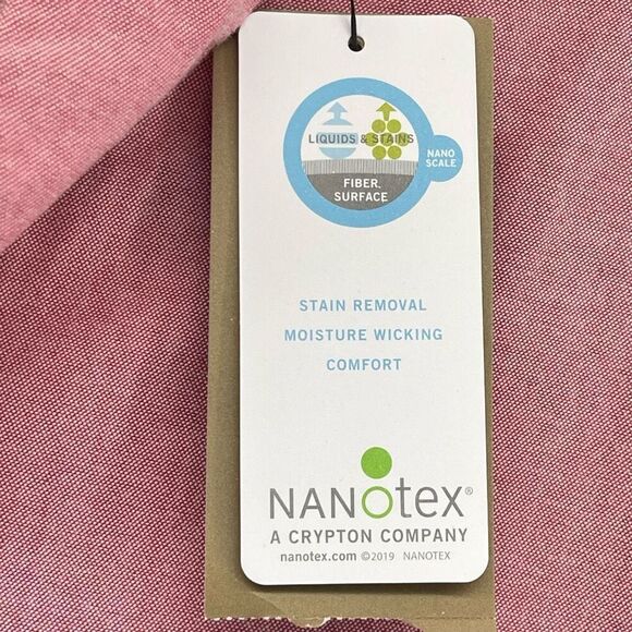 The Foundry Men’s 3XLT Garnet Rose Stretch Cotton Button Shirt Short Sleeve NWT - Picture 6 of 11